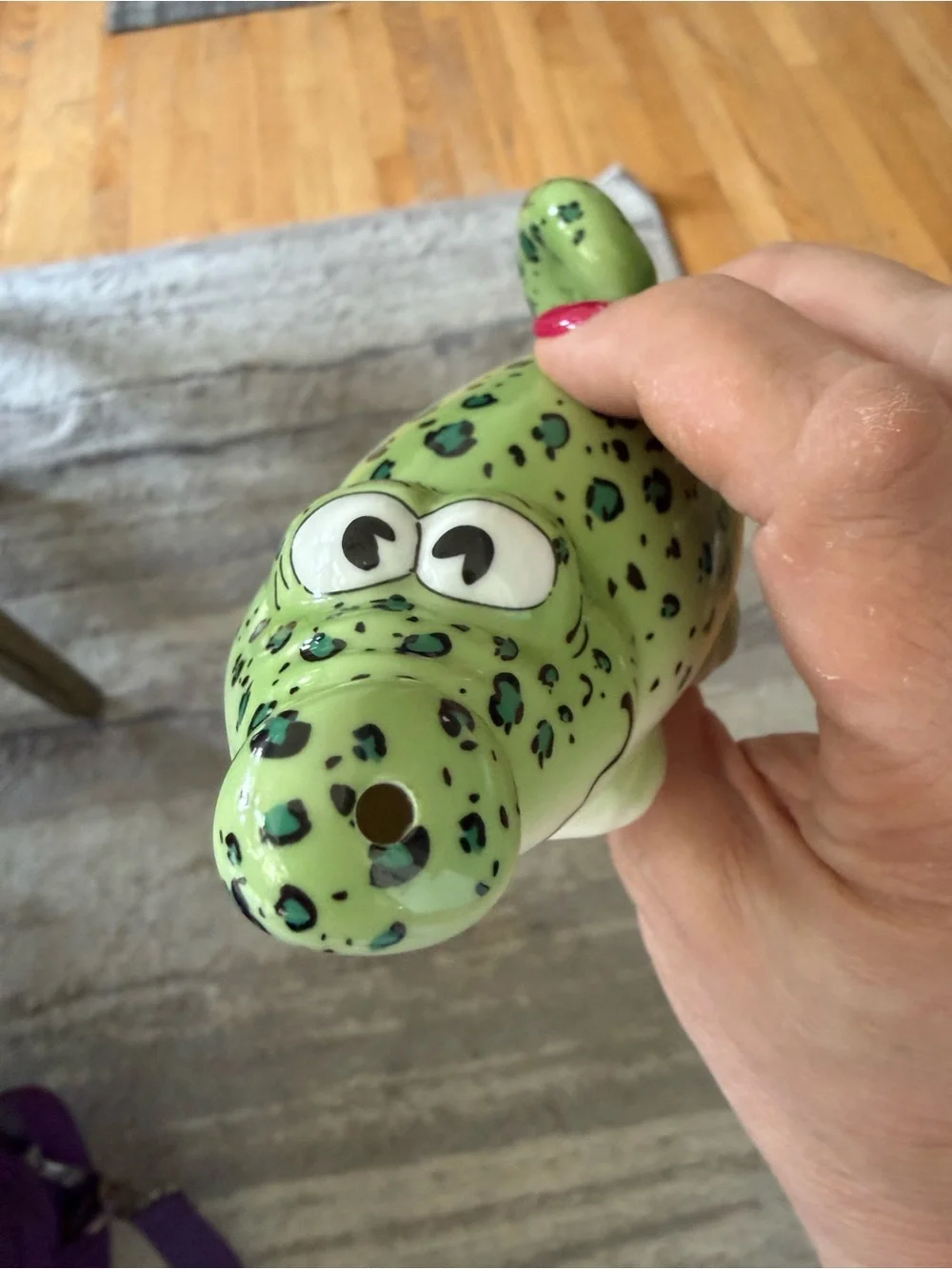 GOEBEL Porcelain Crocodile Sugar Shaker – “Conrad the Crocodile”. Hard to Find